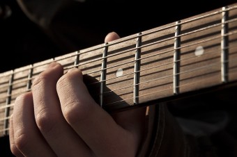 Guitarist playing guitar