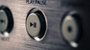 The Play/Pause button on a music player