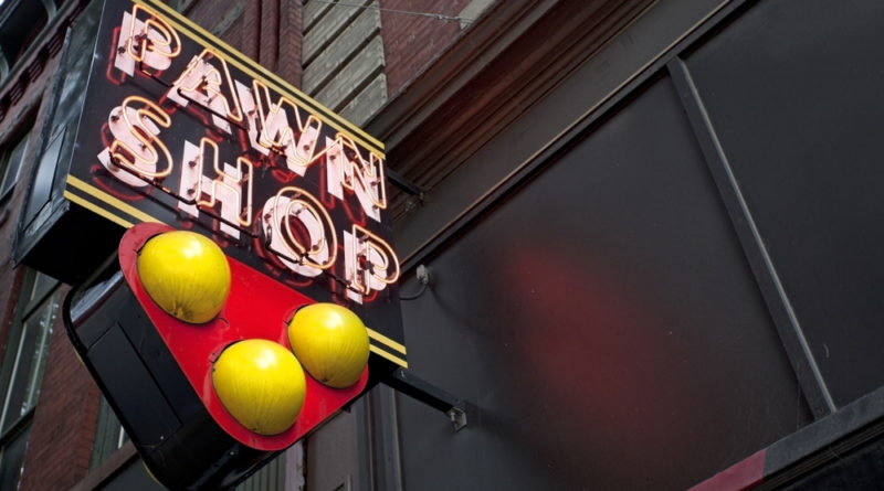 A pawn shop store front