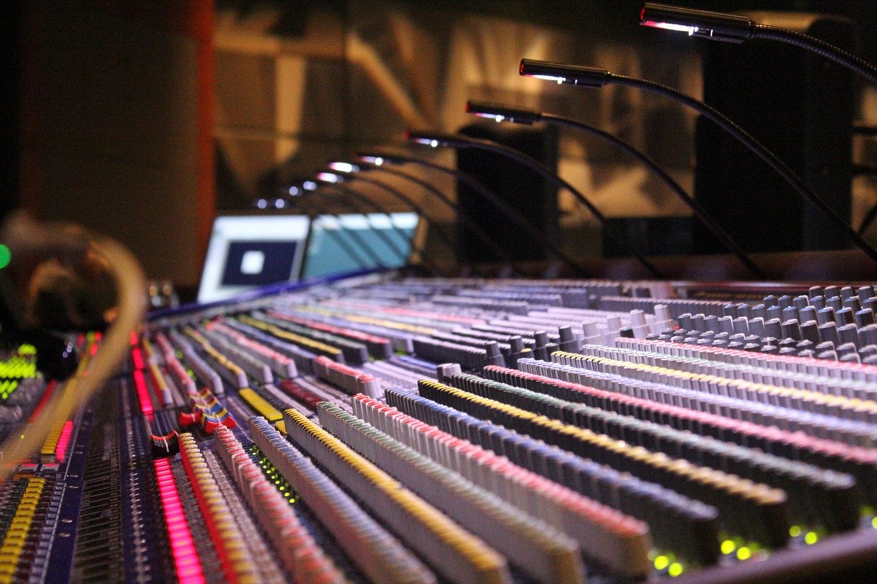 Soundboard in a studio