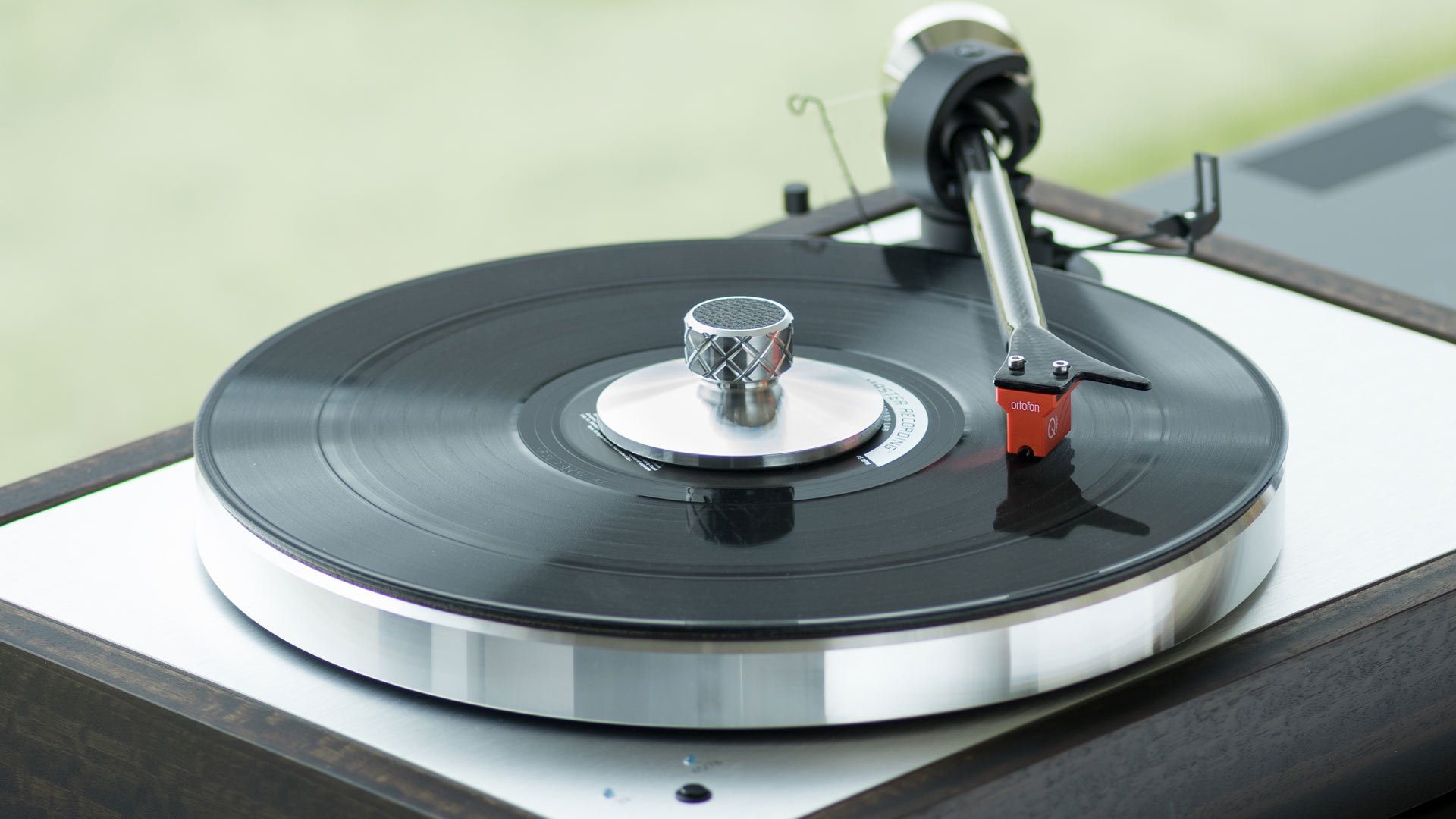 Record on Turntable with Record Clamp